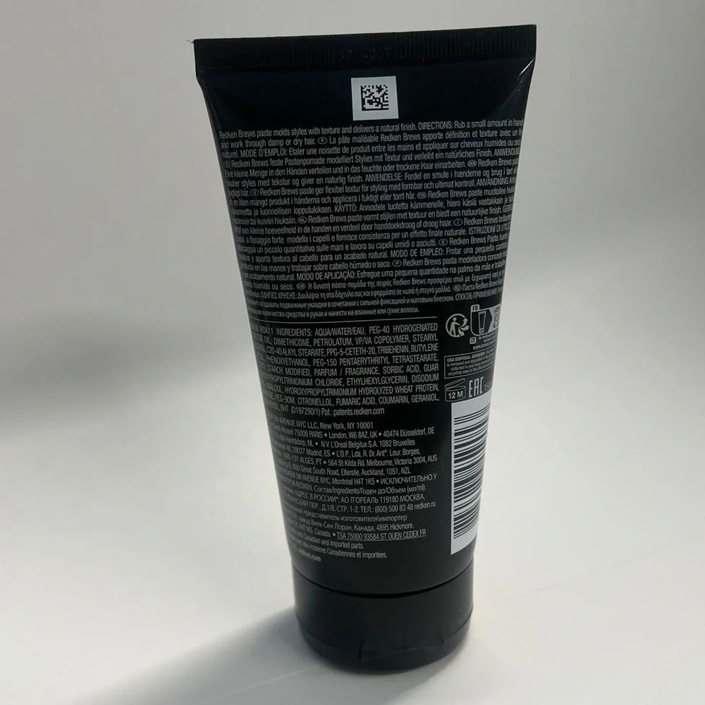 Redken Brews Work Hard Molding Paste for men 5.1oz - Full Size. Unused.
